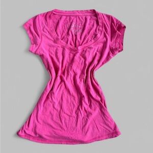 Women's Pink V-Neck Top